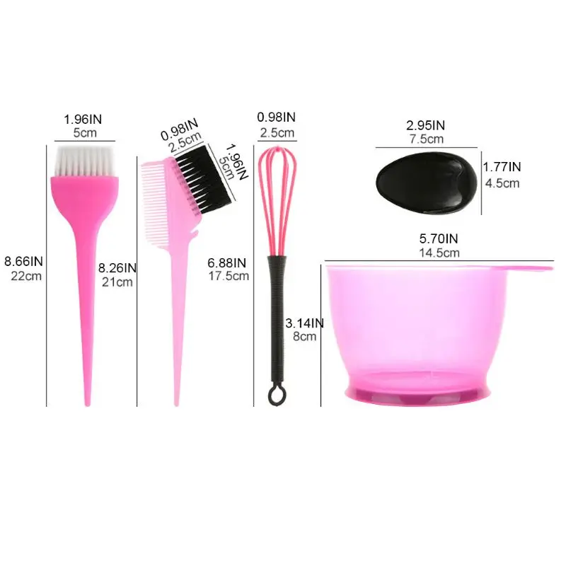 5Pcs Hair Coloring Dyeing Kit Color Brush Comb Mixing Bowl Professional Hairdressing Tool Salon Tint Set
5Pcs Hair Coloring Dyeing Kit Color Brush Comb Mixing Bowl Professional Hairdressing Tool Salon Tint Set
