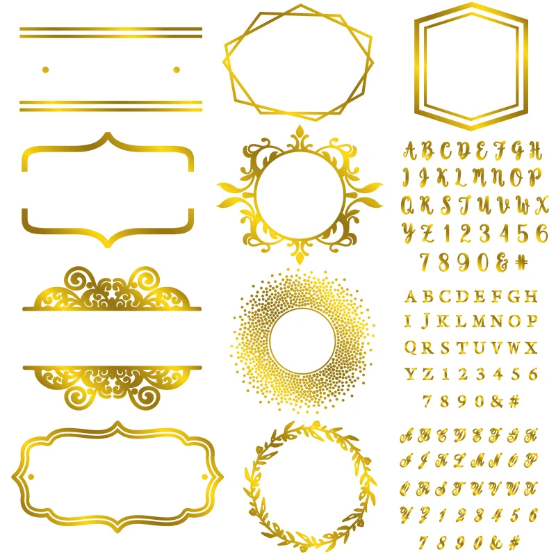 Alphabets Borders Frames Hot Foil Plate for Scrapbooking and Cards Making Paper Craft Dies New 2019
Alphabets Borders Frames Hot Foil Plate for Scrapbooking and Cards Making Paper Craft Dies New 2019