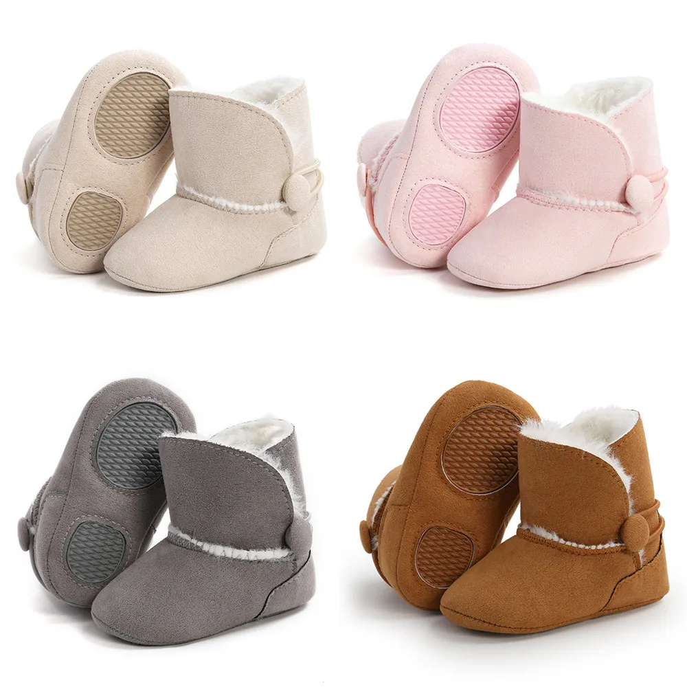 0-18 Months Baby Girls Boys Plush Winter Snow Boot Toddler Solid Color Fleece Lining Thick Boot With Non Slip Rubber Sole 
0-18 Months Baby Girls Boys Plush Winter Snow Boot Toddler Solid Color Fleece Lining Thick Boot With Non Slip Rubber Sole