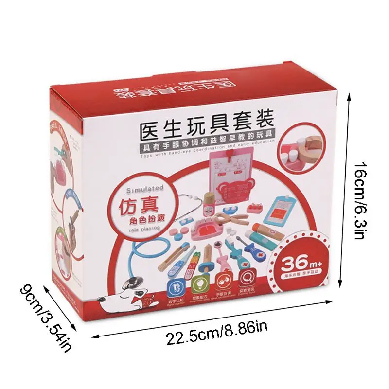 24 Pcs/Set Dentist Toys Children Pretend Doctor Toy Set Kids Play Wooden Simulation Dentist Props Accessories
24 Pcs/Set Dentist Toys Children Pretend Doctor Toy Set Kids Play Wooden Simulation Dentist Props Accessories
