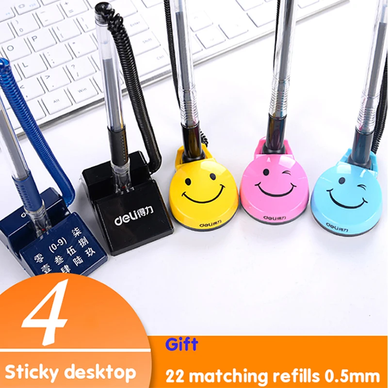 Smiley Business Signature Office Stationery Pen / Desktop Gel Pen With Sticky Base 0.5mm Super Fine Dot Black Ink Gel Pen Refill
Smiley Business Signature Office Stationery Pen / Desktop Gel Pen With Sticky Base 0.5mm Super Fine Dot Black Ink Gel Pen Refill