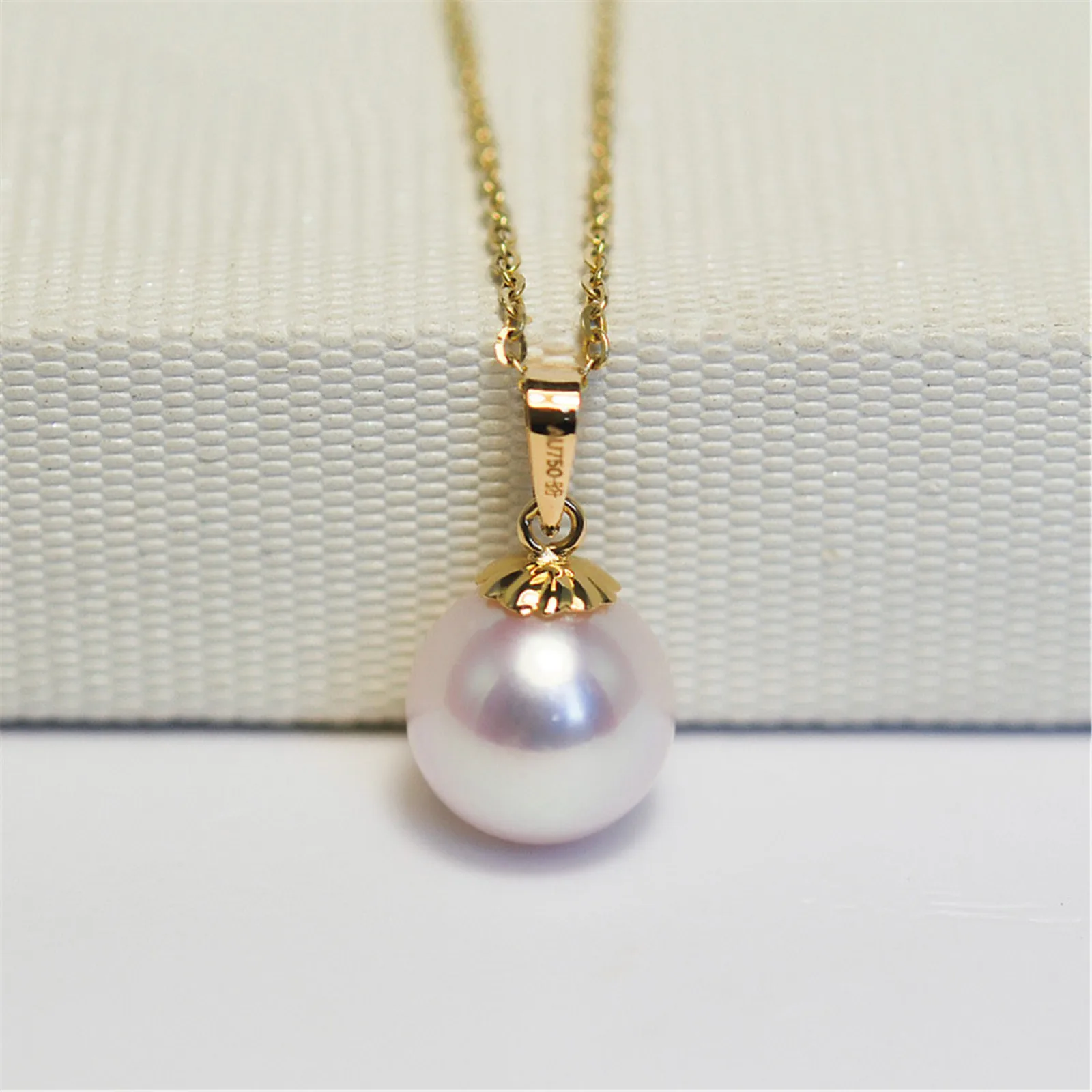 Real Akoya Pearl Pendant Necklace White Pink Round Japanese Ocean Perle for Women 18K Gold Luxury Fine Jewelry
Real Akoya Pearl Pendant Necklace White Pink Round Japanese Ocean Perle for Women 18K Gold Luxury Fine Jewelry