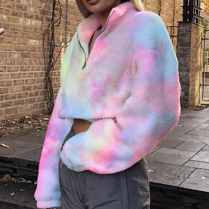 Winter Tie Dye Pink Faux Fur Coat Women Casual Loose Furry Teddy Bear Jacket Shaggy Thick Warm Soft Overcoat Autumn
Winter Tie Dye Pink Faux Fur Coat Women Casual Loose Furry Teddy Bear Jacket Shaggy Thick Warm Soft Overcoat Autumn