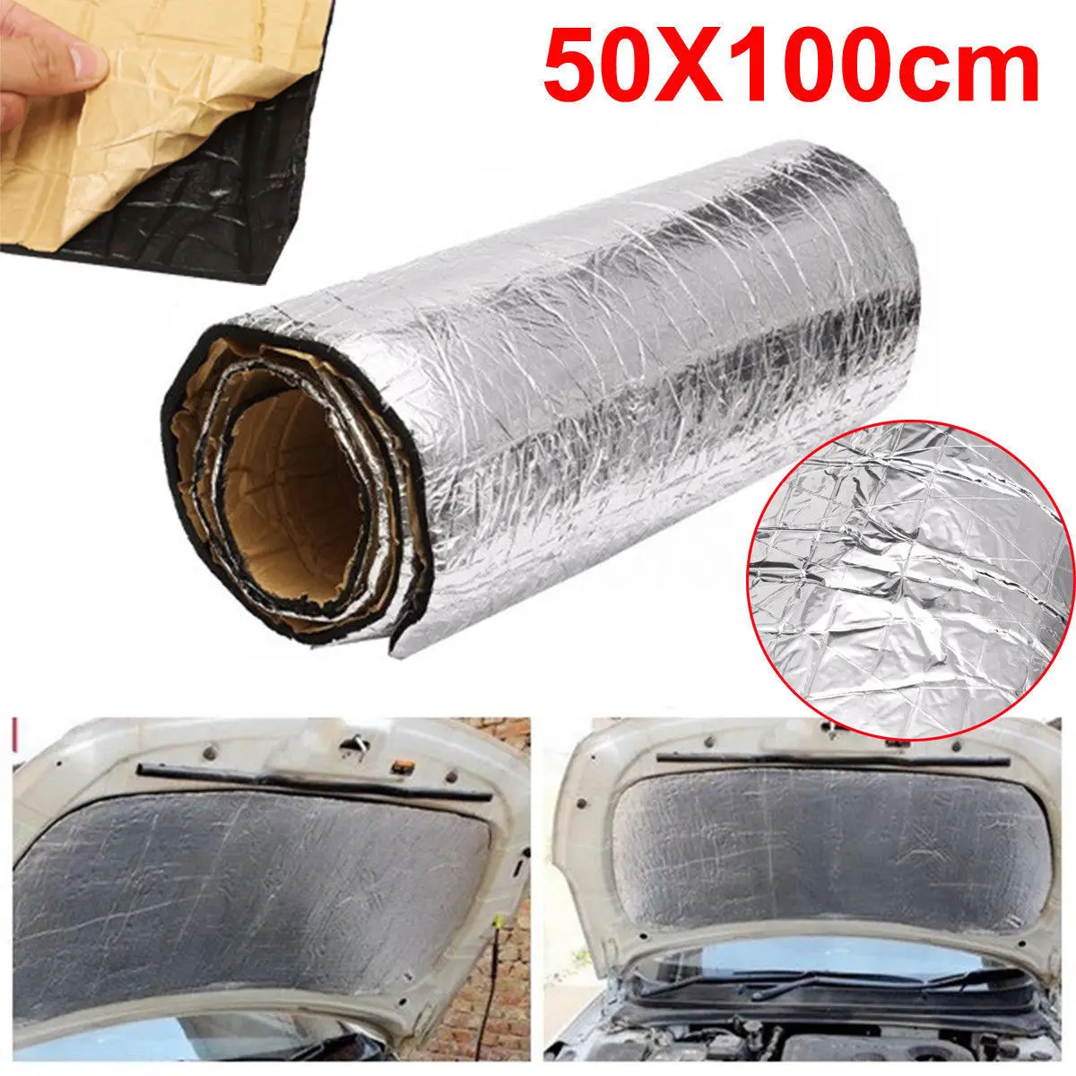 50cm * 100cm * 5mm Car Sound Hot Deadener Mat Noise Proof Bonnet Insulation Deadening Engine Firewall Heat Foam Cotton Sticker
50cm * 100cm * 5mm Car Sound Hot Deadener Mat Noise Proof Bonnet Insulation Deadening Engine Firewall Heat Foam Cotton Sticker