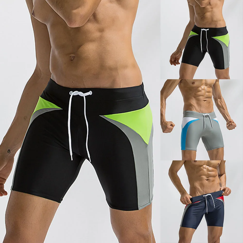 Boys Swim Trunks Men's Fashion Simple Sexy Color Matching Five-point Swimming Shorts Quick Dry Bathing Suit Swimsuit Boxer Brief
Boys Swim Trunks Men's Fashion Simple Sexy Color Matching Five-point Swimming Shorts Quick Dry Bathing Suit Swimsuit Boxer Brief