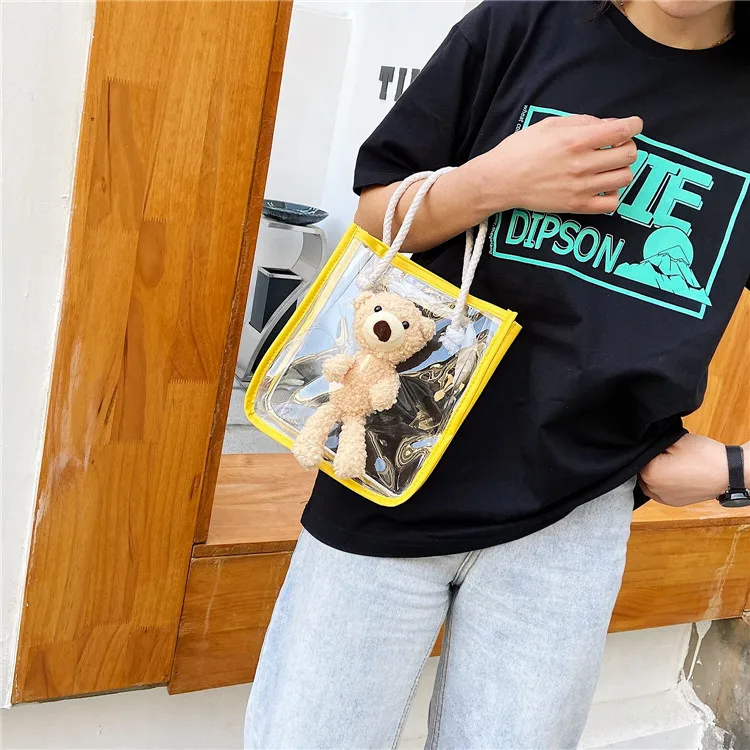 MENGM Fashion Korean Cute Woman Transparent Shopping Bags Soft Bear Pack Waterproof Tote Bag Messenger Tote Bag Birthday Gift
MENGM Fashion Korean Cute Woman Transparent Shopping Bags Soft Bear Pack Waterproof Tote Bag Messenger Tote Bag Birthday Gift