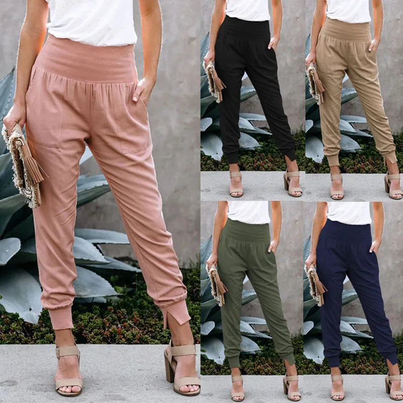 Solid Color Women's High Waisted Capris With Split Hem Pants Autumn And Winter High Waist Trousers Women 2021 Best seller
Solid Color Women's High Waisted Capris With Split Hem Pants Autumn And Winter High Waist Trousers Women 2021 Best seller