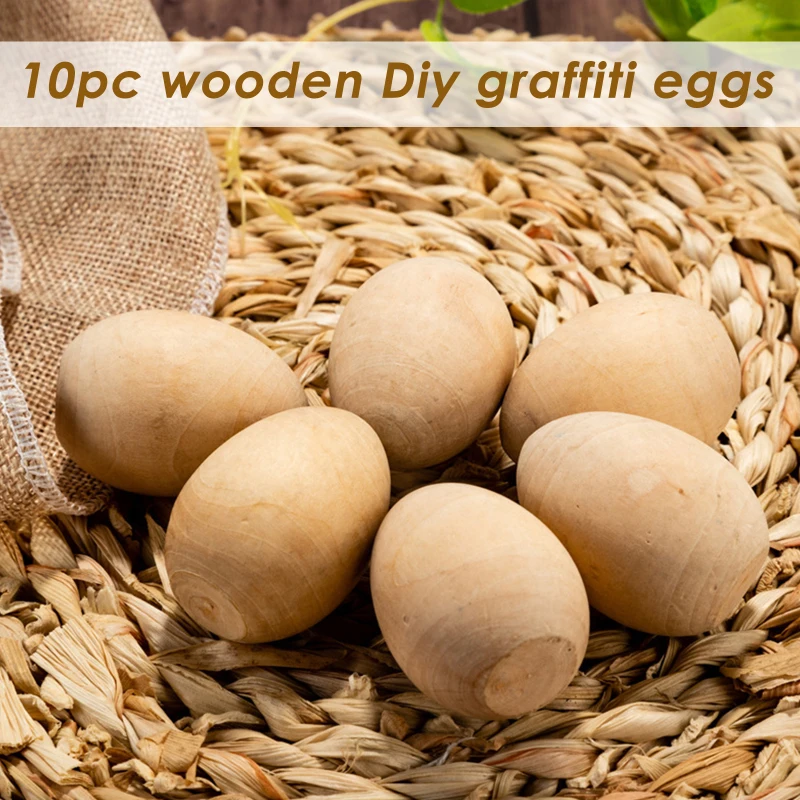 10pcs/lot Wooden Eggs DIY Crafts Doodle Easter Eggs Children Hand Painted Graffiti Eggs Painting Toy Unfinished Blank Wooden Egg
10pcs/lot Wooden Eggs DIY Crafts Doodle Easter Eggs Children Hand Painted Graffiti Eggs Painting Toy Unfinished Blank Wooden Egg