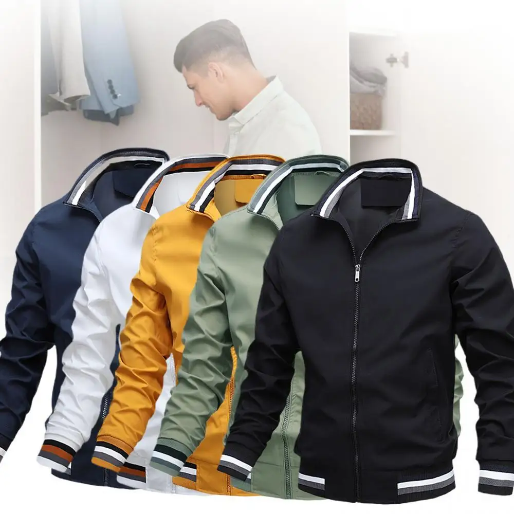 Men Fashion Jackets and Coats Spring Autumn Long Sleeve Zipper Solid Color Outwear Sportwear Outdoors Clothes Casual Streetwear
Men Fashion Jackets and Coats Spring Autumn Long Sleeve Zipper Solid Color Outwear Sportwear Outdoors Clothes Casual Streetwear