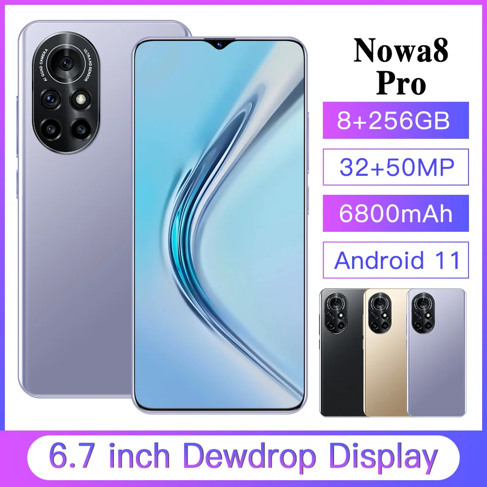 New Global Version Nowa8 Pro Smartphone 8+256GB Deca Core 6.7'' Screen Mobile Phone 6800mAh Battery Dual SIM Cellphone Face ID
New Global Version Nowa8 Pro Smartphone 8+256GB Deca Core 6.7'' Screen Mobile Phone 6800mAh Battery Dual SIM Cellphone Face ID