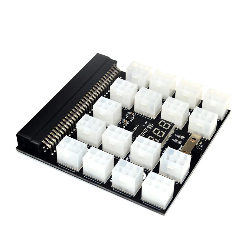 New Black PCI-E 17* 6Pin Power Supply Breakout Board Adapter 1200w/750w 12V for (1200W) for Ethereum BTC Antminer Miner Mining
New Black PCI-E 17* 6Pin Power Supply Breakout Board Adapter 1200w/750w 12V for (1200W) for Ethereum BTC Antminer Miner Mining