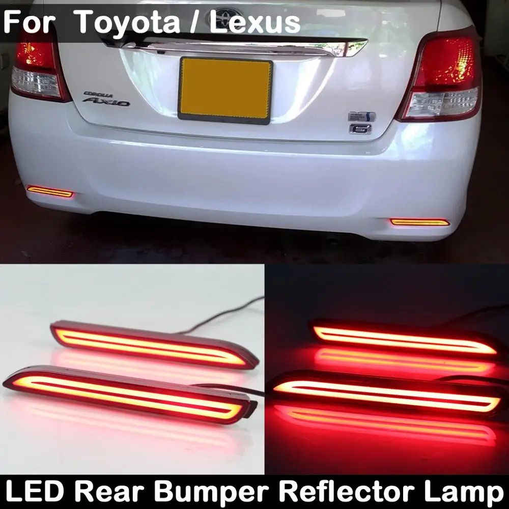 

2 шт. для Toyota Camry Reiz Venza для Lexus GX470 RX300 NX 3-в-1 светодиодный задний бампер отражатель стоп-сигнал светильник поворота светильник вождения светильник