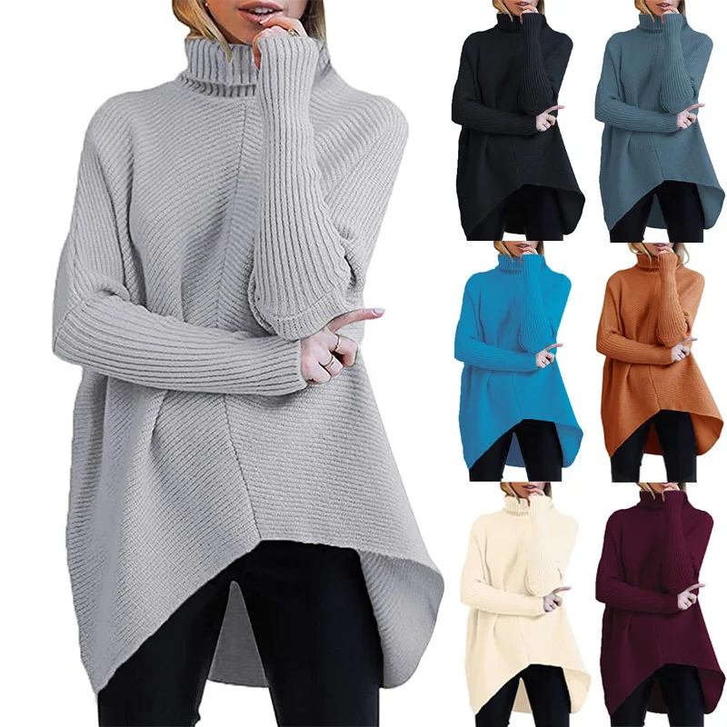 2021 Autumn Winter Grey Sweaters Women White Knitted Pullover Sweater Long Sleeve Turtleneck Loose and Irregular Pull Femme
2021 Autumn Winter Grey Sweaters Women White Knitted Pullover Sweater Long Sleeve Turtleneck Loose and Irregular Pull Femme