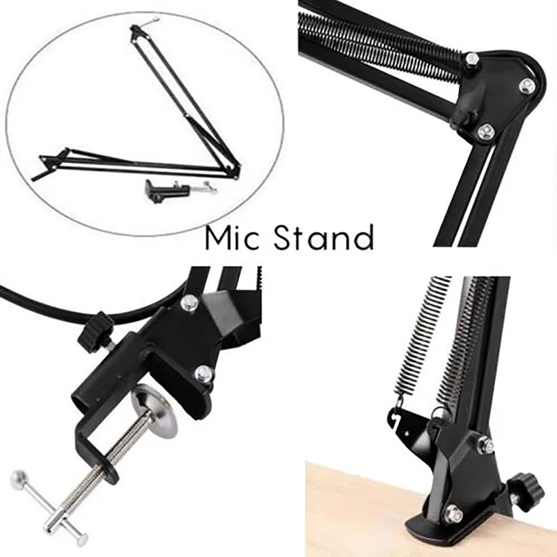 BM-800 Hanging Microphone Kit, Live Broadcast Recording Large Diaphragm Condenser Microphone Set
BM-800 Hanging Microphone Kit, Live Broadcast Recording Large Diaphragm Condenser Microphone Set