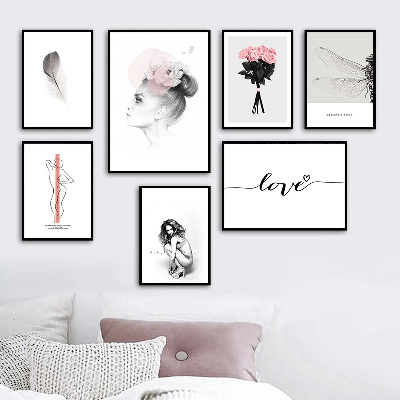 Dragonfly Feather Art Canvas Print Nordic Minimalist Figure Painting Poster Flower Wall Picture for Living Room Home
Dragonfly Feather Art Canvas Print Nordic Minimalist Figure Painting Poster Flower Wall Picture for Living Room Home