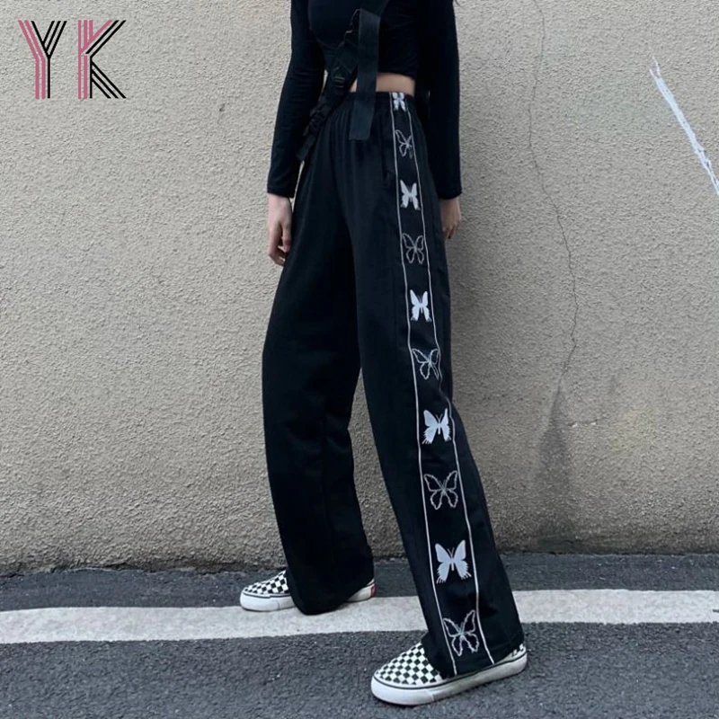 Women Summer Wide Leg Pants Fashion Side Butterfly Print Trousers 2021 Casual Loose Straight Pants for Women Korean Sweatpants
Women Summer Wide Leg Pants Fashion Side Butterfly Print Trousers 2021 Casual Loose Straight Pants for Women Korean Sweatpants