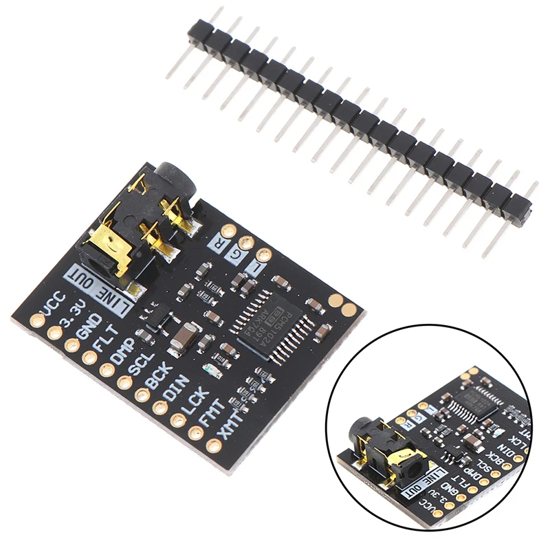 PCM5102A DAC I2S Плата декодера интерфейса 192 кГц 24bit стерео разъем цифровой аудио плеер