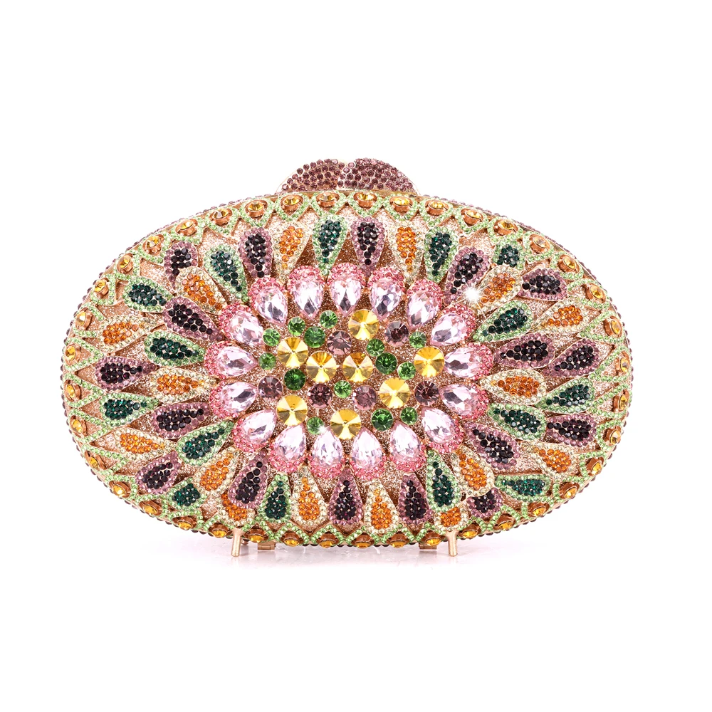 XIYUAN Pink Green Silver Hollow Out Flower Crystal Evening Purse Women Fashion Handbag Wedding Party Diamond Floral Clutch Bag
XIYUAN Pink Green Silver Hollow Out Flower Crystal Evening Purse Women Fashion Handbag Wedding Party Diamond Floral Clutch Bag