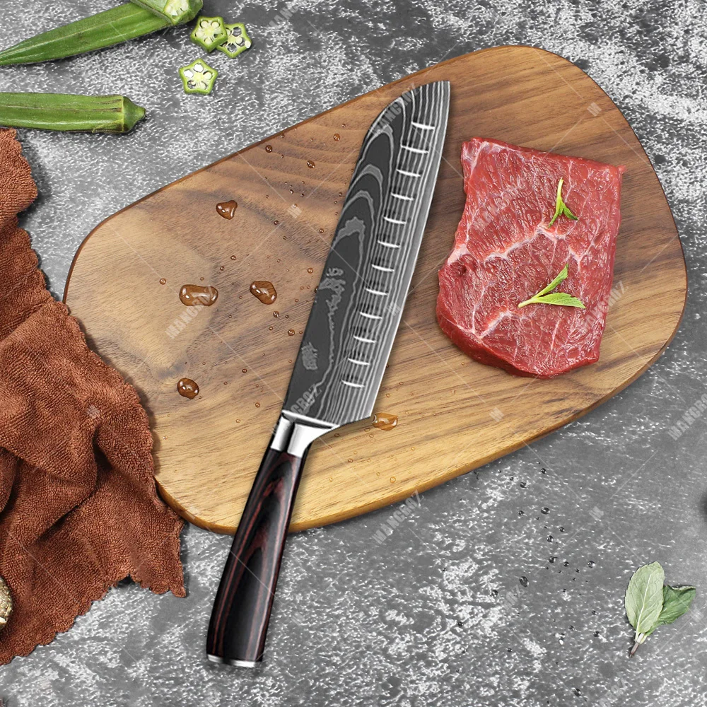 MANCROZ Chef Knives Damascus pattern Japanese Kitchen Knife Laser Sharp Santoku Cleaver Slicing Paring Knives HOT DEALS
MANCROZ Chef Knives Damascus pattern Japanese Kitchen Knife Laser Sharp Santoku Cleaver Slicing Paring Knives HOT DEALS