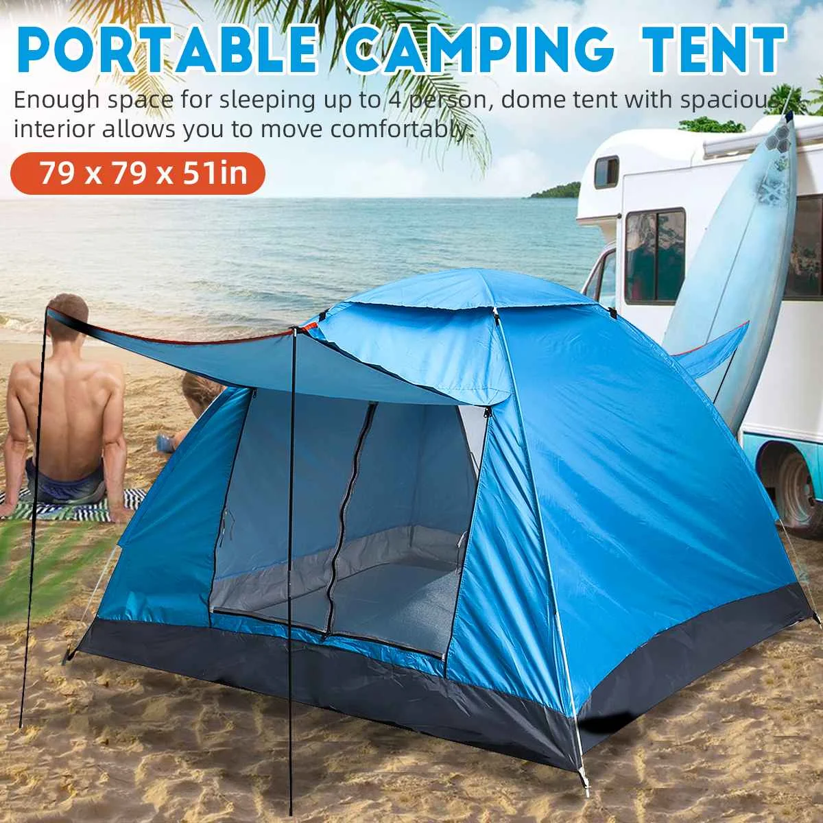 3-4 Person Automatic Instant Camping Dome Tent Beach Hiking Sun Lightweight Outdoor Protection Shelter Canopy Pad
3-4 Person Automatic Instant Camping Dome Tent Beach Hiking Sun Lightweight Outdoor Protection Shelter Canopy Pad