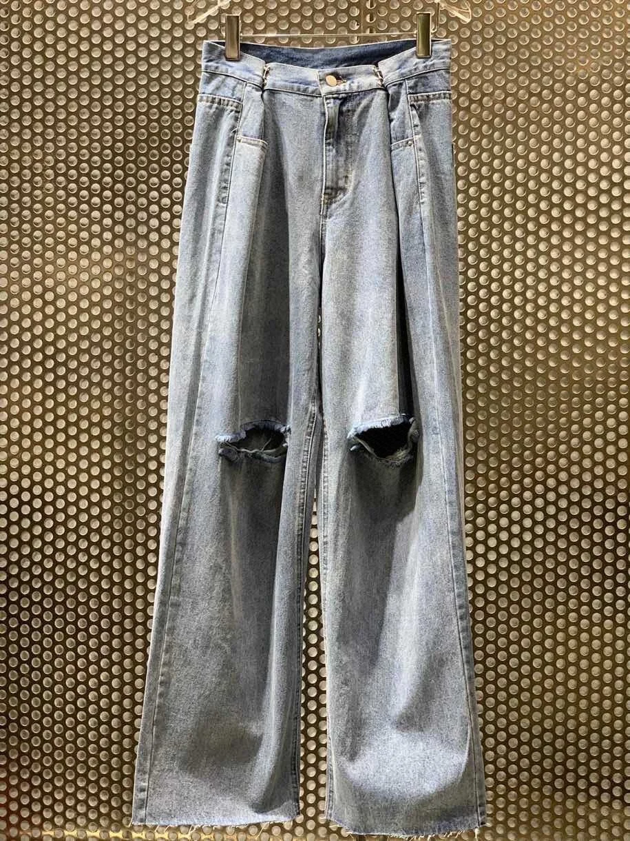 Spring High 2021SS Quality Women Hole Wide Leg Denim Pants Female Casual Jeans Ddxgz2 4.04
Spring High 2021SS Quality Women Hole Wide Leg Denim Pants Female Casual Jeans Ddxgz2 4.04
