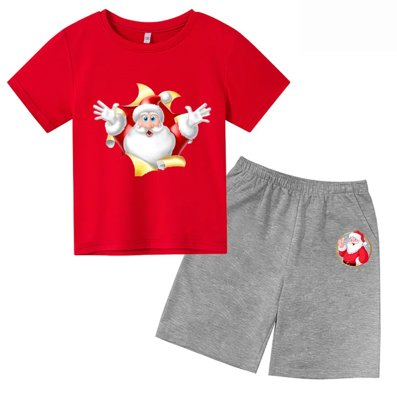 Baby Boys Clothing Merry Christmas Set Kids Suit Cartoon Santa Claus Tshirt 4-14 Years Children's Cotton Outfits
Baby Boys Clothing Merry Christmas Set Kids Suit Cartoon Santa Claus Tshirt 4-14 Years Children's Cotton Outfits