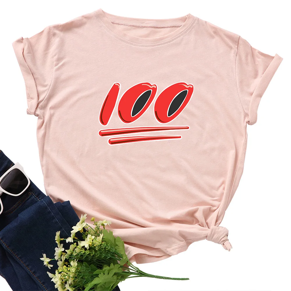 Plus Size Women Shirts S-5XL T-Shirt 100 Points Print Tshirt Women Cotton O Neck Short Sleeve Summer Tee Tops Casual Shirts
Plus Size Women Shirts S-5XL T-Shirt 100 Points Print Tshirt Women Cotton O Neck Short Sleeve Summer Tee Tops Casual Shirts