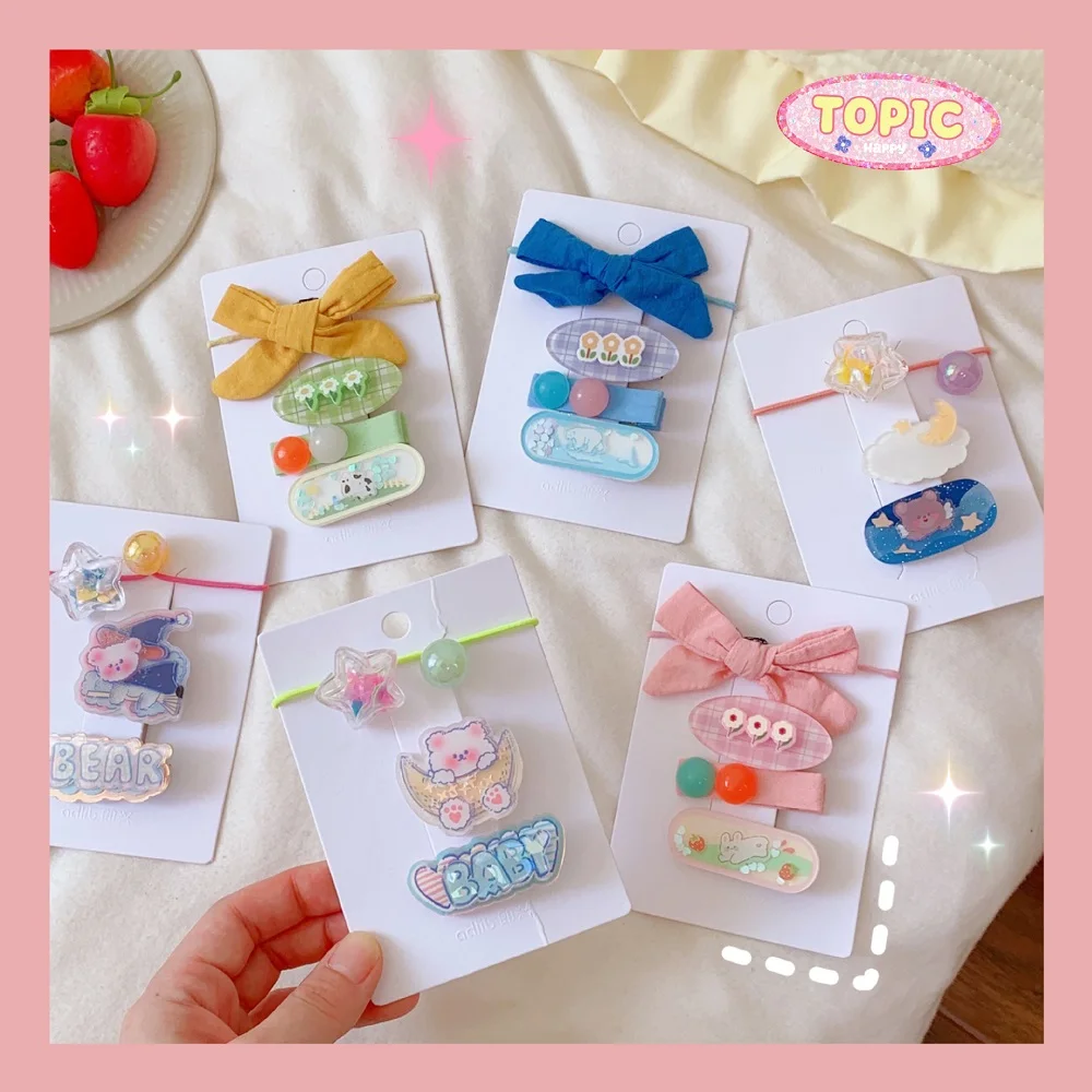 3/4Pcs Bow Flowers Hair Clip Girl Cute Hair Bands Hair Accessories Handmade Headwear Hairpins Cartoon Bear Hairpin Headdress
3/4Pcs Bow Flowers Hair Clip Girl Cute Hair Bands Hair Accessories Handmade Headwear Hairpins Cartoon Bear Hairpin Headdress