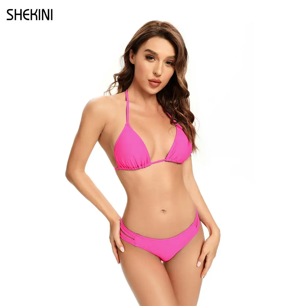 SHEKINI Cheeky Bikini Bottoms Strappy Low Rise Brazilian Thong Swim Bottom Women Halter Push Up Bathing Suits Tie Back Swimwear
SHEKINI Cheeky Bikini Bottoms Strappy Low Rise Brazilian Thong Swim Bottom Women Halter Push Up Bathing Suits Tie Back Swimwear