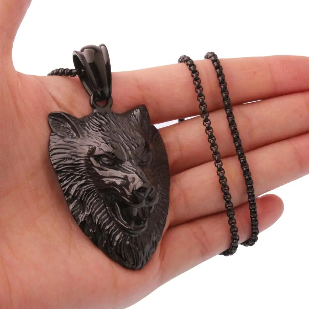 High Quality Black Color Stainless Steel Lion Head Men's 316L Stainless Steel Necklace Christmas Gift
High Quality Black Color Stainless Steel Lion Head Men's 316L Stainless Steel Necklace Christmas Gift