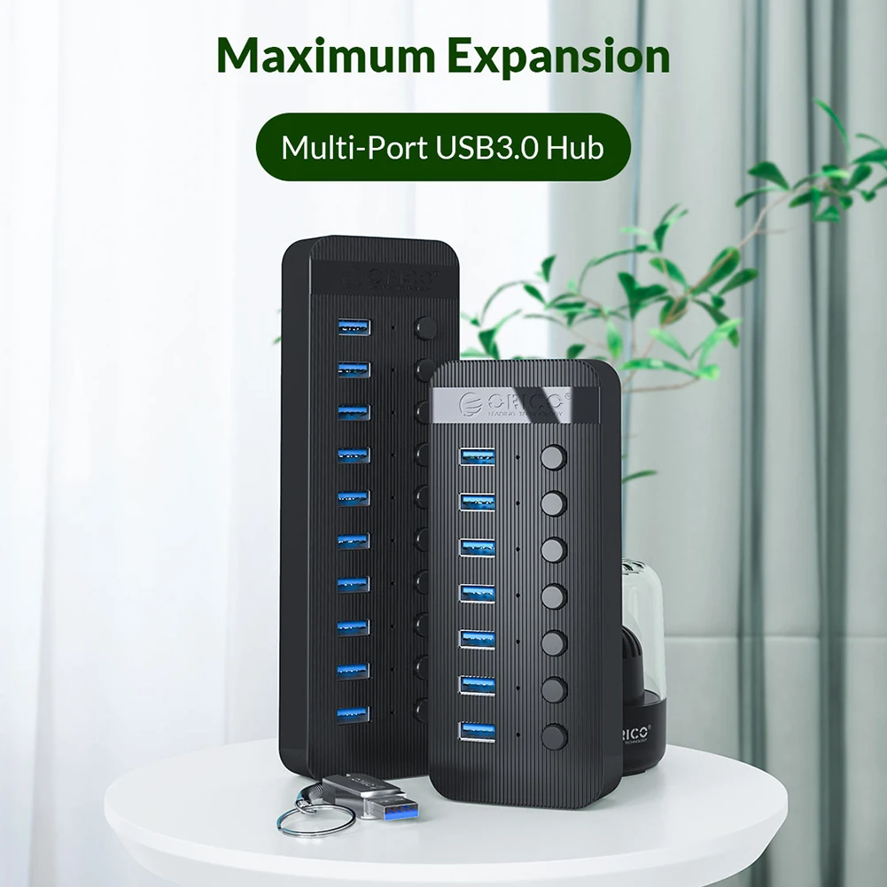 ORICO 7 10 Ports USB 3.0 HUB Multi USB 3.0 Splitter High Speed Adapter With 12V Power Adapter for PC Computer Accessories
ORICO 7 10 Ports USB 3.0 HUB Multi USB 3.0 Splitter High Speed Adapter With 12V Power Adapter for PC Computer Accessories