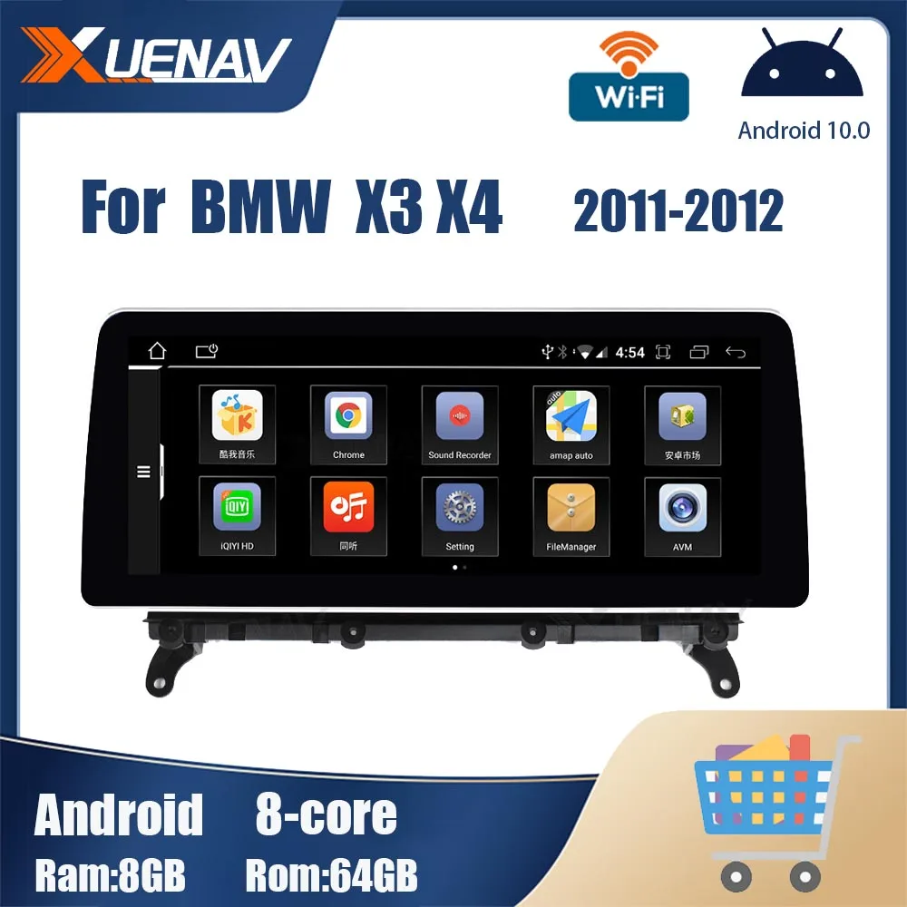 Автомагнитола на Android, мультимедийная система для BMW X3, X4, 2011, 2012, 128 ГГц, GPS-навигация, 8-ядерный автомобильный стереоплеер Carplay 
Автомагнитола на Android, мультимедийная система для BMW X3, X4, 2011, 2012, 128 ГГц, GPS-навигация, 8-ядерный автомобильный стереоплеер Carplay