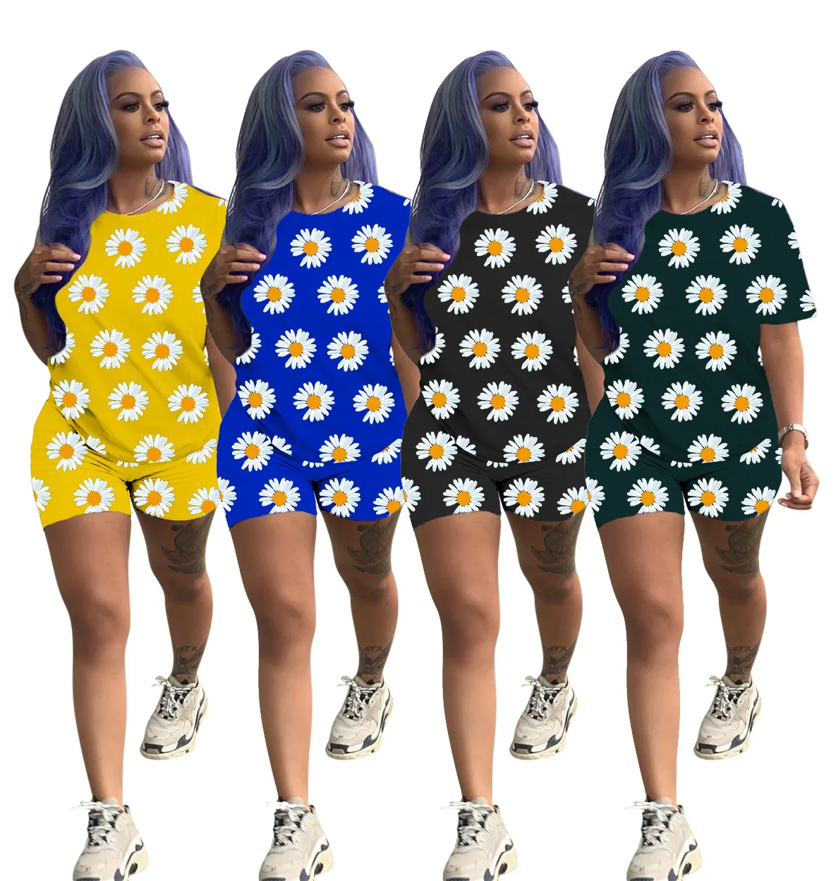 Women's Summer Fashion Casual Printed O Neck Short Sleeve Top and Shorts 2 Piece Sets
Women's Summer Fashion Casual Printed O Neck Short Sleeve Top and Shorts 2 Piece Sets
