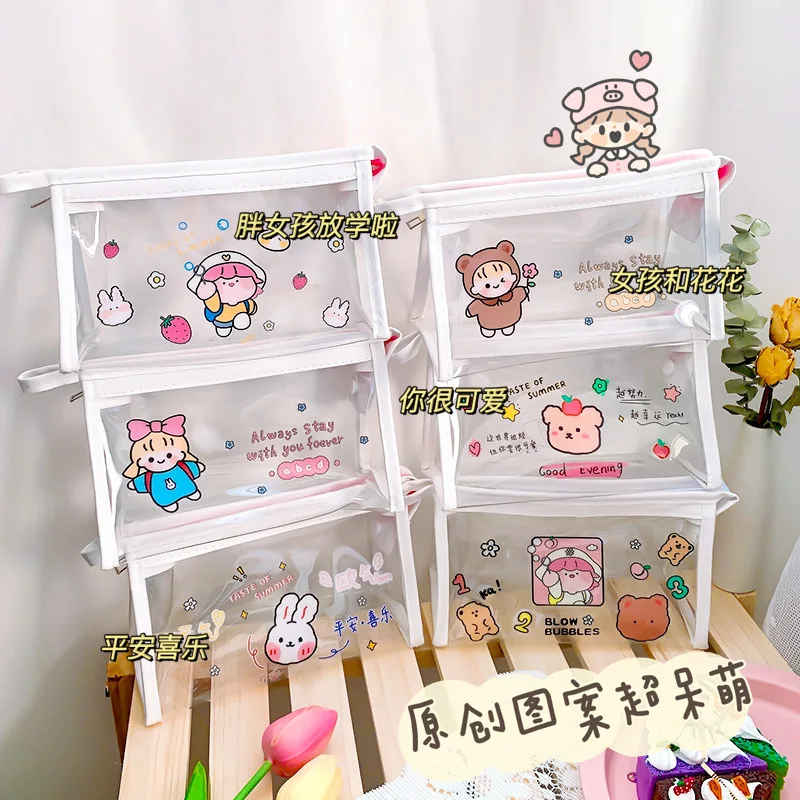 Cosmetic Bag Portable Waterproof Large-Capacity Toiletry Bag Transparent Cute 2021 Ins Cartoon Pvc Girl Bathroom Supplies
Cosmetic Bag Portable Waterproof Large-Capacity Toiletry Bag Transparent Cute 2021 Ins Cartoon Pvc Girl Bathroom Supplies