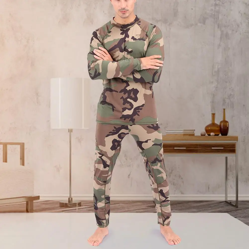 Men tracksuits Camouflage Long Sleeve Top Pants Outfit Winter Thermal Underwear Set survêtement homme спортивный костюм мужск
Men tracksuits Camouflage Long Sleeve Top Pants Outfit Winter Thermal Underwear Set survêtement homme спортивный костюм мужск