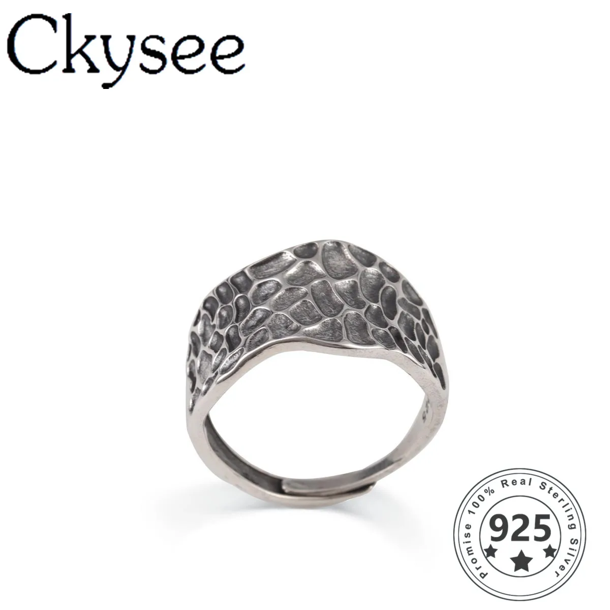 Ckysee Irregular 925 Sterling Silver Rings Simple Wide Version Ring Adjustable Rings For Woman Original Fine Jewelry
Ckysee Irregular 925 Sterling Silver Rings Simple Wide Version Ring Adjustable Rings For Woman Original Fine Jewelry
