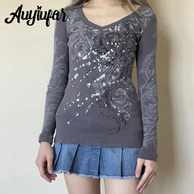 Auyiufar Sexy Ribbed Gothic Fairy Grunge Tees Goblincore Printing V Neck Slim Vintage Top Aesthetic Fall T Shirts For Women 2021
Auyiufar Sexy Ribbed Gothic Fairy Grunge Tees Goblincore Printing V Neck Slim Vintage Top Aesthetic Fall T Shirts For Women 2021