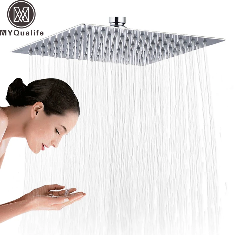 Chrome 16 inch Square Rainfall Shower Head Ultrathin Stainless Steel Showerhead Chrome Finish Top Rain Head Shower Faucet Head
Chrome 16 inch Square Rainfall Shower Head Ultrathin Stainless Steel Showerhead Chrome Finish Top Rain Head Shower Faucet Head