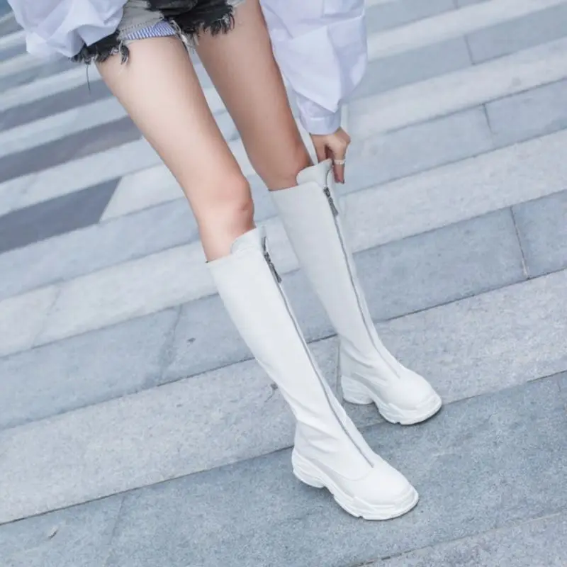 Fanyuan Boots Ladies Black Boots Platform Front Zipper Winter Knee High Boots Round Toe Classics Shoes Woman Size 29-43
Fanyuan Boots Ladies Black Boots Platform Front Zipper Winter Knee High Boots Round Toe Classics Shoes Woman Size 29-43