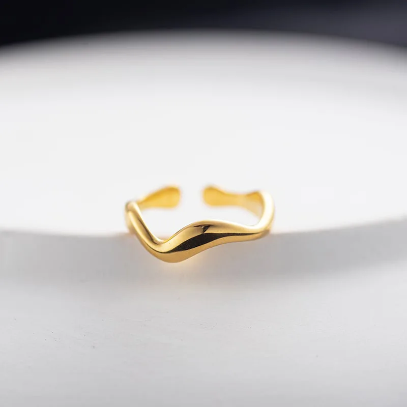Minimalist Irregular Titanium Steel Ring Female Plated 14K gold Long lasting Color Preservation Adjustable rings for women
Minimalist Irregular Titanium Steel Ring Female Plated 14K gold Long lasting Color Preservation Adjustable rings for women
