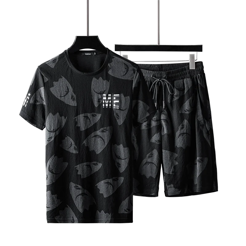 Leisure suits summer new camouflage printed clothing fashion shark han edition handsome men clothes
Leisure suits summer new camouflage printed clothing fashion shark han edition handsome men clothes