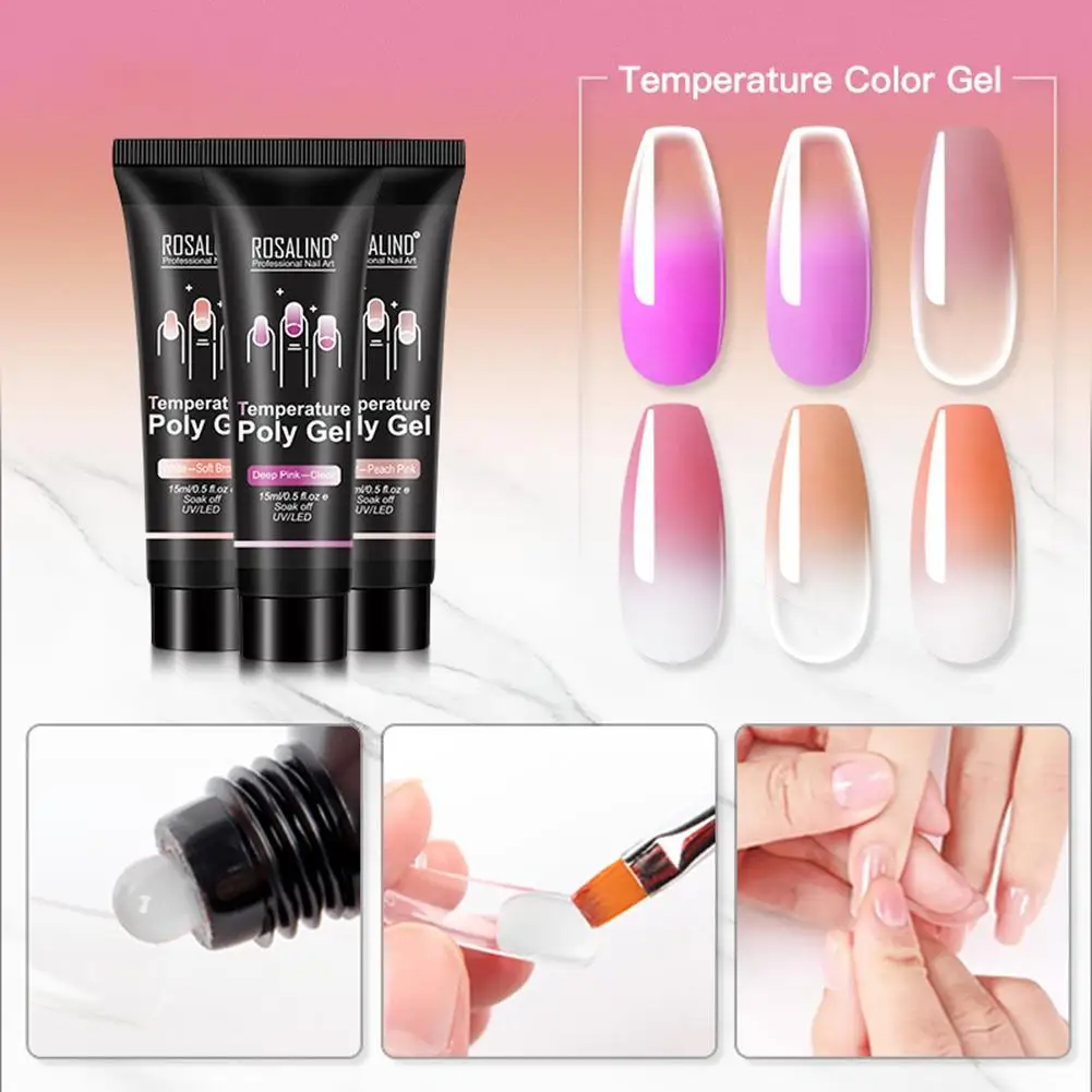 15ML 6PCS Nail Extension Gel Set Change with Temperature Transparent Crystal Nail UV Nail Polish Gel Set
15ML 6PCS Nail Extension Gel Set Change with Temperature Transparent Crystal Nail UV Nail Polish Gel Set