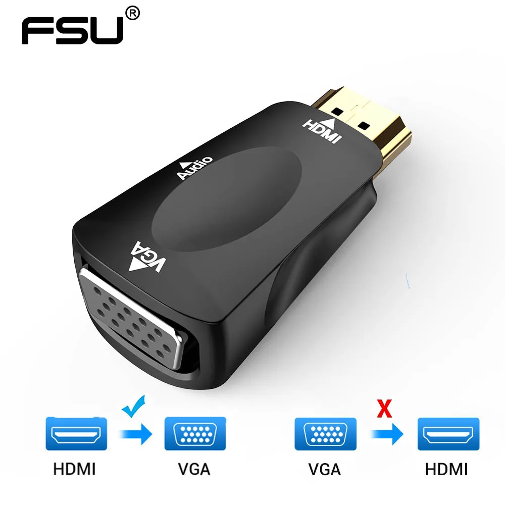 Переходник HDMI в VGA кабель преобразователь штырь гнездо с поддержкой HD 1080P адаптер