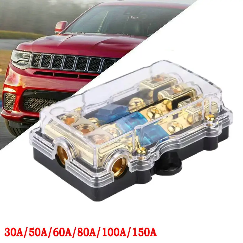 30-150A 1 In 3 Ways Car Fuse Box Holder Copper Plated Car Stereo Audio Power Fuse Holder for Auto Boat Vehicles Audio 
30-150A 1 In 3 Ways Car Fuse Box Holder Copper Plated Car Stereo Audio Power Fuse Holder for Auto Boat Vehicles Audio