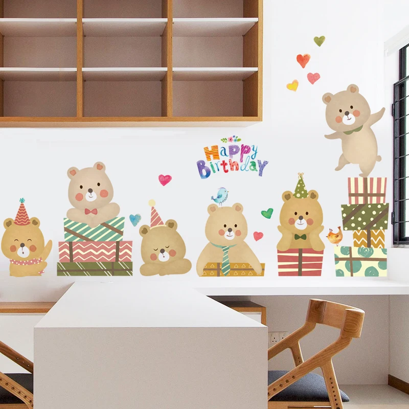Cartoon Wall Stickers Bear Kids Room Living Room Bedroom Wall Decoration Nursery Home Decor Wall Decals Art Wallpaper
Cartoon Wall Stickers Bear Kids Room Living Room Bedroom Wall Decoration Nursery Home Decor Wall Decals Art Wallpaper