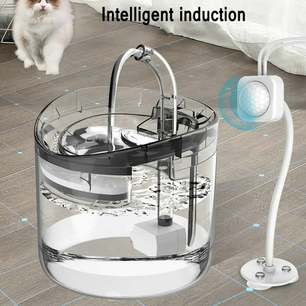 Fashion Transparent Cat Drink Fountain USB Automatic Circulating Water Dispenser Cat Dog Puppy Pet Drinking Bowl Feeder 1.8L
Fashion Transparent Cat Drink Fountain USB Automatic Circulating Water Dispenser Cat Dog Puppy Pet Drinking Bowl Feeder 1.8L