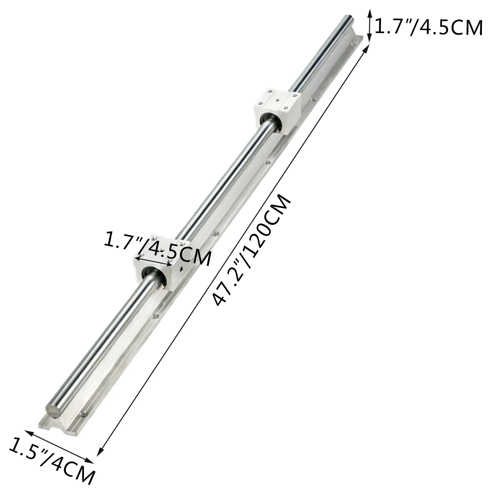 VEVOR Linear Slide Guide Rail Shaft Kit SBR16-1200mm 2PCS Guideway rail+ 4PCS SBR16UU Bearing Block CNC for Automated Machines
VEVOR Linear Slide Guide Rail Shaft Kit SBR16-1200mm 2PCS Guideway rail+ 4PCS SBR16UU Bearing Block CNC for Automated Machines
