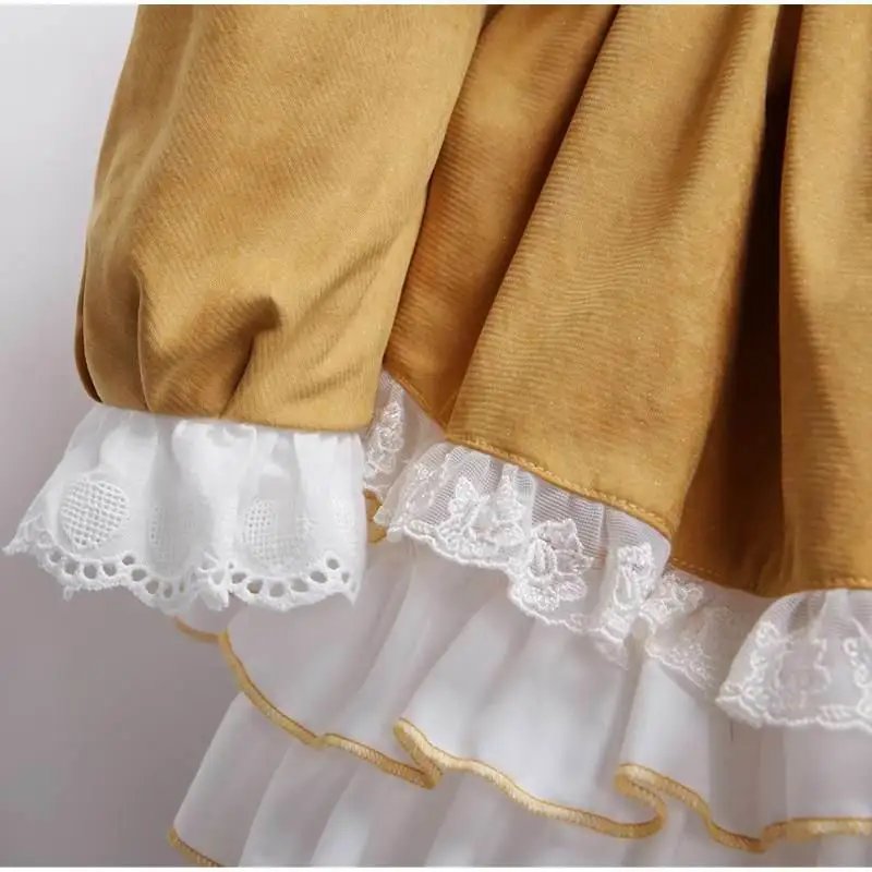 Spanish Style Kids Dresses for Girls Yellow Embroidered Long Sleeve Princess Girls Lolita Dresses Baby Clothes E6015
Spanish Style Kids Dresses for Girls Yellow Embroidered Long Sleeve Princess Girls Lolita Dresses Baby Clothes E6015