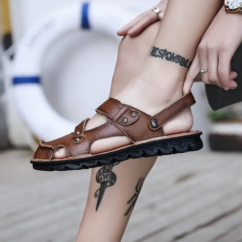 Mens Leather Sandles Mens Footwear Sandals Genuine Leather Men Summer Sandal Shoes Rubber Slip On Comfort For Gladiator Shoe
Mens Leather Sandles Mens Footwear Sandals Genuine Leather Men Summer Sandal Shoes Rubber Slip On Comfort For Gladiator Shoe