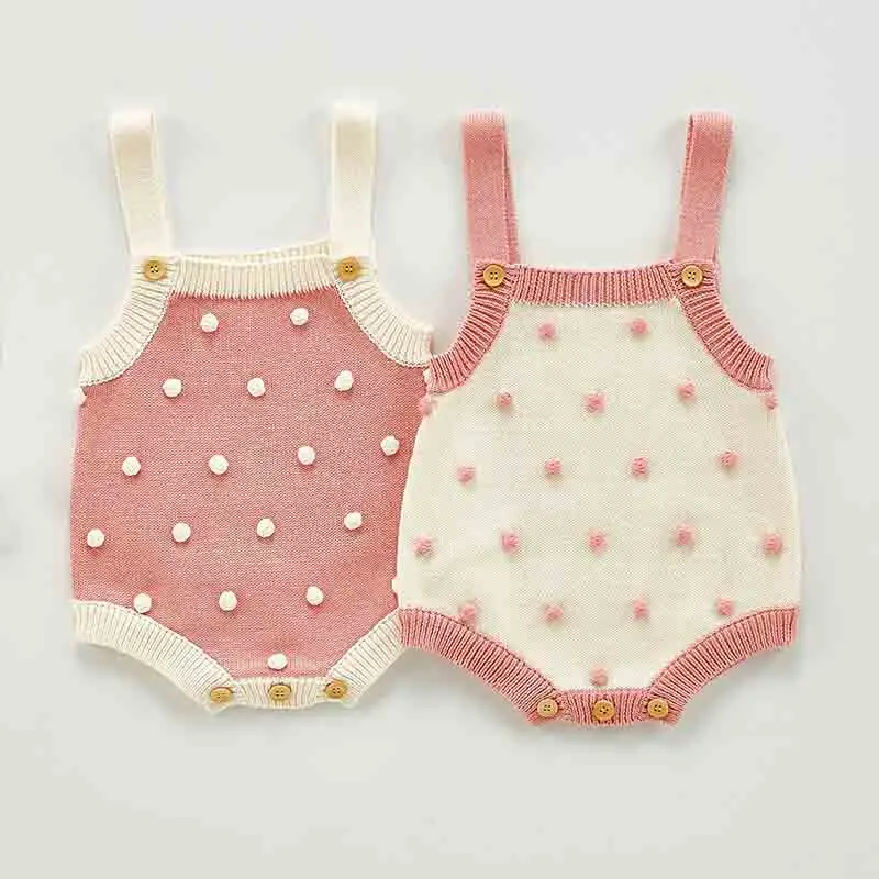 Baby Autumn Clothing Newborn Baby Girl Knit Bodysuit Pompom Design Jumpsuit Cotton Outfits Sleeveless Bodysuit Overalls
Baby Autumn Clothing Newborn Baby Girl Knit Bodysuit Pompom Design Jumpsuit Cotton Outfits Sleeveless Bodysuit Overalls